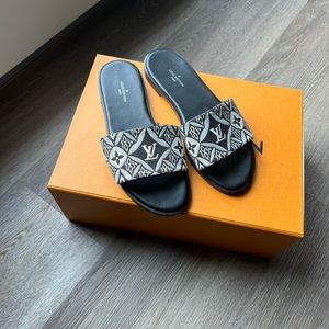 Louis Vuitton Black Leather Mule Shoes- only worn once